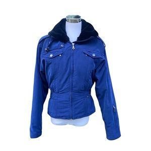 NILS Skiwear Womens Jacket Size 6 Blue Thermal Insulation
